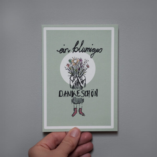 Postkarte "blumiges danke (mit rand)" – Bild 2